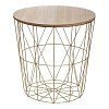 Τραπέζι σαλονιού Kumi pakoworld oak-χρυσό Φ41x40εκ 199-000175