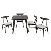 Tραπεζαρία Benson - Orlean pakoworld σετ 5τμχ rustic grey - ύφασμα γκρι 80x80x75εκ 200-000179