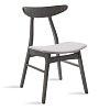Tραπεζαρία Benson - Orlean pakoworld σετ 5τμχ rustic grey-ύφασμα γκρι 120x75x75εκ 200-000185