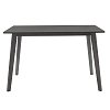 Tραπεζαρία Benson - Toto pakoworld σετ 5τμχ rustic grey - ύφασμα γκρι 120x75x75εκ 200-000187