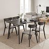 Tραπεζαρία Benson - Toto pakoworld σετ 5τμχ rustic grey - ύφασμα γκρι 120x75x75εκ 200-000187