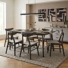 Tραπεζαρία Benson - Orlean pakoworld σετ 7τμχ rustic grey - ύφασμα γκρι 150x90x75εκ 200-000191