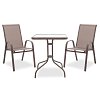 Τραπεζαρία Watson-Calan σετ 3τεμ pakoworld μέταλλο-textilene καφέ 60x60x70εκ 200-000309