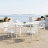 Τραπεζαρία Heven Vista pakoworld σετ 5τεμ λευκό αλουμίνιο 120x70x72εκ 200-001605
