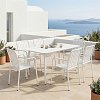 Τραπεζαρία Heven Vista pakoworld σετ 7τεμ λευκό αλουμίνιο 120x70x72εκ 200-001606