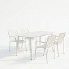 Τραπεζαρία Heven Vista pakoworld σετ 5τεμ λευκό αλουμίνιο 150x80x72εκ 200-001607