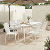 Τραπεζαρία Heven Vista pakoworld σετ 7τεμ λευκό αλουμίνιο 150x80x72εκ 200-001608