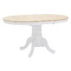 Τραπεζαρία Dallan Lars pakoworld 5τεμ λευκό rubberwood Φ100(+38)x100x75εκ 200-001709