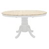 Τραπεζαρία Dallan Lars pakoworld 5τεμ λευκό rubberwood Φ100(+38)x100x75εκ 200-001709