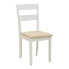 Τραπεζαρία Dallan Lars pakoworld 5τεμ λευκό rubberwood Φ100(+38)x100x75εκ 200-001709