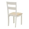 Τραπεζαρία Dallan Lars pakoworld 5τεμ λευκό rubberwood Φ100(+38)x100x75εκ 200-001709