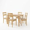 Τραπεζαρία Dallan Country pakoworld 5τεμ σε φυσική απόχρωση rubberwood 120-150x80x74εκ 200-001711
