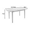 Τραπεζαρία Dallan Country pakoworld 5τεμ σε φυσική απόχρωση rubberwood 120-150x80x74εκ 200-001711