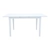 Τραπεζαρία Dallan Mabor pakoworld 5τεμ λευκό rubberwood 120-150x80x73,8εκ 200-001713