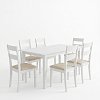 Τραπεζαρία Dallan Mabor pakoworld 7τεμ λευκό rubberwood 120-150x80x73,8εκ 200-001714