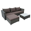 Σαλόνι Γωνία Κήπου Aruba Σετ 3τμχ Wicker Rattan 200-03-002