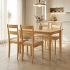 Τραπεζαρία Dallan Country pakoworld 5τεμ σε φυσική απόχρωση rubberwood 120-150x80x74εκ 200-001711