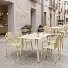 Τραπεζαρία Heven Vista pakoworld σετ 5τεμ σαμπανί αλουμίνιο 120x70x72εκ 200-001611