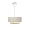 Φωτιστικό οροφής Sombre pakoworld ύφασμα σε κρεμα χρώμα Φ30x15εκ 202-000147