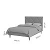 Κρεβάτι Fortuna Μπεζ 140x200cm GR-FORT14-M01