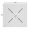 Επιφάνεια τραπεζιού Portico pakoworld HPL wenge 69x69εκ πάχους 12mm 215-000014