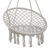 Αιώρα-κούνια κάθισμα Eventful pakoworld σχοινί μπεζ 82x82x133εκ 218-000011