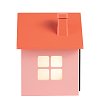 Ψηφιακό Ρολόι Ξυπνητήρι LED Life Tiny House Peach 221-0454