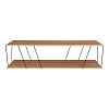 Τραπέζι σαλονιού Tars pakoworld sonoma-μαύρο 120x50x30εκ 225-000023