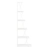 Βιβλιοθήκη mini Tars pakoworld λευκό 50x22x150εκ 225-000028