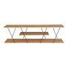 Έπιπλο τηλεόρασης Tars pakoworld sonoma-μαύρο 120x30x33εκ 225-000029
