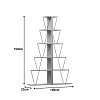 Βιβλιοθήκη mini Tars pakoworld sonoma-μαύρο 100x22x150εκ 225-000040