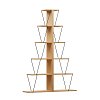 Βιβλιοθήκη mini Tars pakoworld sonoma-μαύρο 100x22x150εκ 225-000040