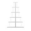 Βιβλιοθήκη mini Tars pakoworld λευκό 100x22x150εκ 225-000042