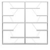 Βιβλιοθήκη Tars pakoworld γκρι-λευκό 168x24x157εκ 225-000045