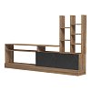 Σύνθετο σαλονιού Seruno pakoworld oak - μαύρο μαρμάρου 170x25x100εκ 230-000068