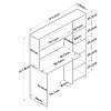 Γραφείο με βιβλιοθήκη Janson pakoworld oak 113.2x40x141.8εκ 230-000082