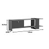 Έπιπλο τηλεόρασης Standi pakoworld σε sonoma-ανθρακί 120x25x36.8εκ 230-000200