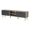 Έπιπλο τηλεόρασης Gorna pakoworld sonoma-ανθρακί 180x35x48.6εκ 230-000205
