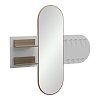 Κρεμάστρα με καθρέπτη Baunty pakoworld sonoma-λευκό 125x11x122εκ 230-000209