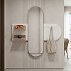 Κρεμάστρα με καθρέπτη Baunty pakoworld sonoma-λευκό 125x11x122εκ 230-000209
