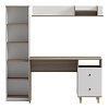 Σύνθεση γραφείου Kontor pakoworld sonoma-λευκό 160x50x158,2εκ 230-000211