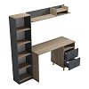 Σύνθεση γραφείου Kontor pakoworld sonoma-ανθρακί 160x50x158,2εκ 230-000212