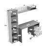Σύνθεση γραφείου Kontor pakoworld sonoma-ανθρακί 160x50x158,2εκ 230-000212