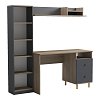 Σύνθεση γραφείου Kontor pakoworld sonoma-ανθρακί 160x50x158,2εκ 230-000212