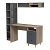 Σύνθεση γραφείου Kontor pakoworld sonoma-ανθρακί 160x50x158,2εκ 230-000212