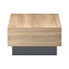 Τραπέζι σαλονιού Dekost pakoworld σε sonoma-ανθρακί 105x50x32εκ 230-000216