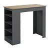 Τραπέζι μπαρ Riff pakoworld ανθρακί-επιφάνεια sonoma 120x55x105εκ 230-000264