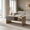 Τραπέζι σαλονιού Felina pakoworld sonoma-ανθρακί 100x50x45εκ 230-000267
