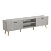 Έπιπλο τηλεόρασης Gorna pakoworld μπεζ εφέ μαρμάρου 180x35x48.6εκ 230-000268