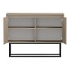 Μπουφές Dabia pakoworld sonoma-πόδι μαύρο μέταλλο 100x40x74εκ 230-000269